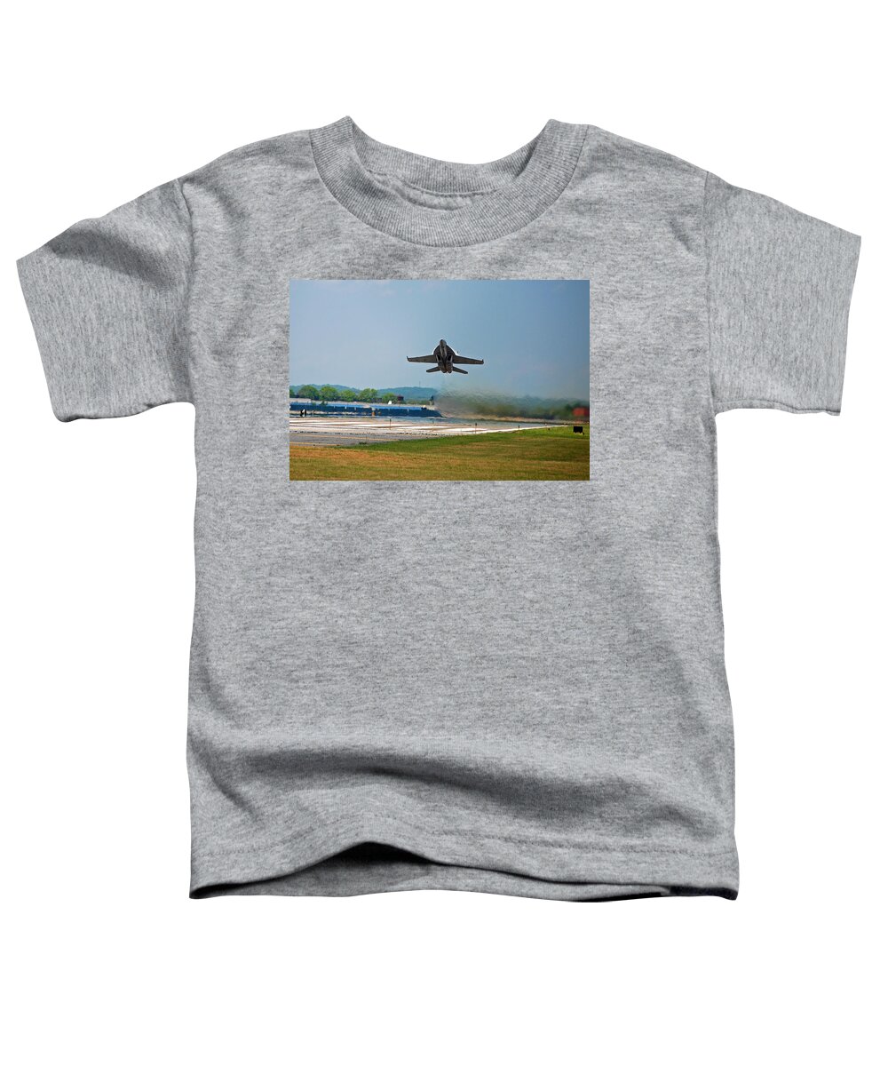 Aeronautics Toddler T-Shirt featuring the photograph Hornet Heat by John Schneider