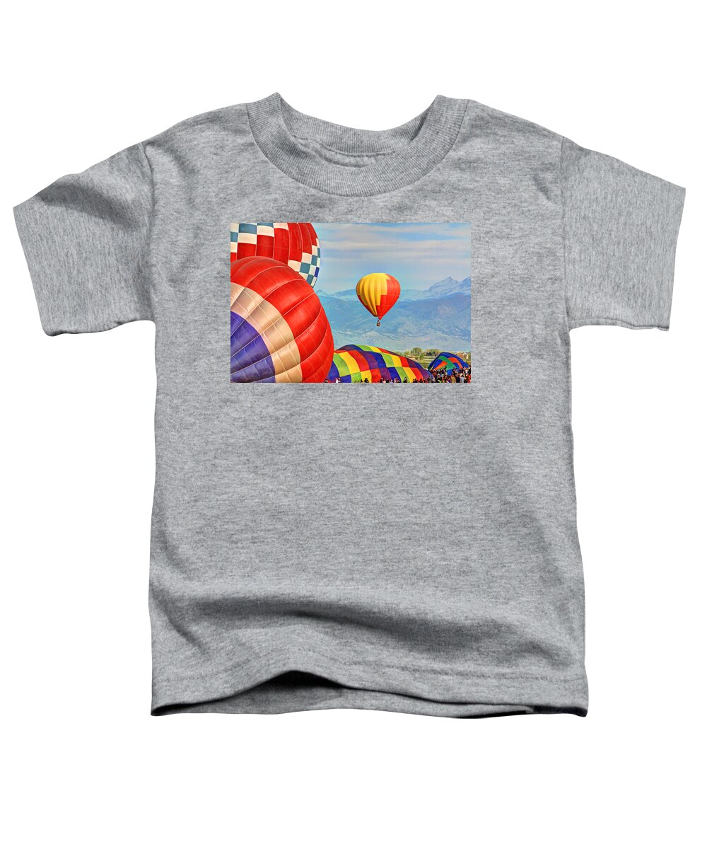Colorado Toddler T-Shirt featuring the photograph Hot Air Balloons by Scott Mahon