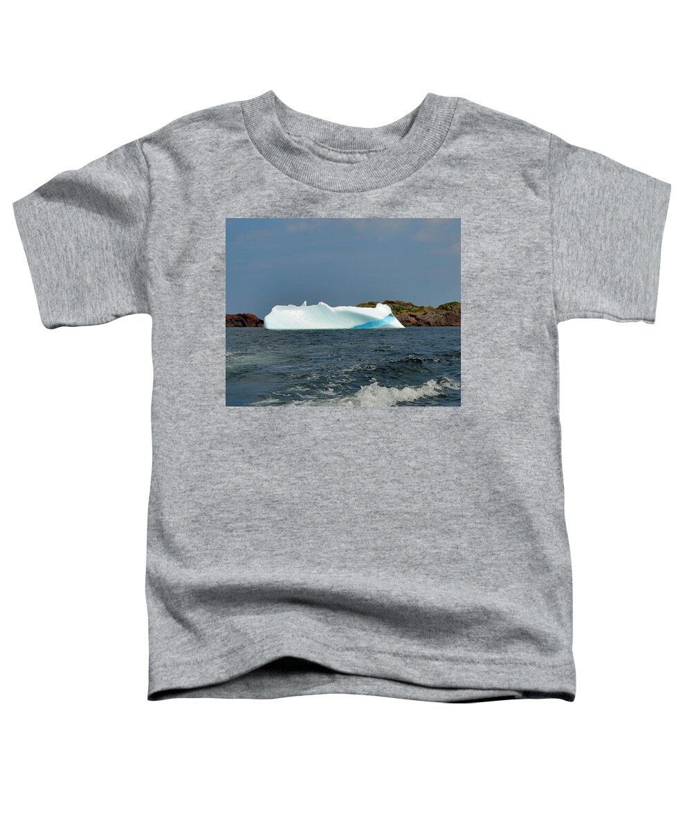 Iceberg Off Little Fogo Islands Newfoundland Toddler T-Shirt featuring the photograph Iceberg off Little Fogo Islands Newfoundland by Lisa Phillips