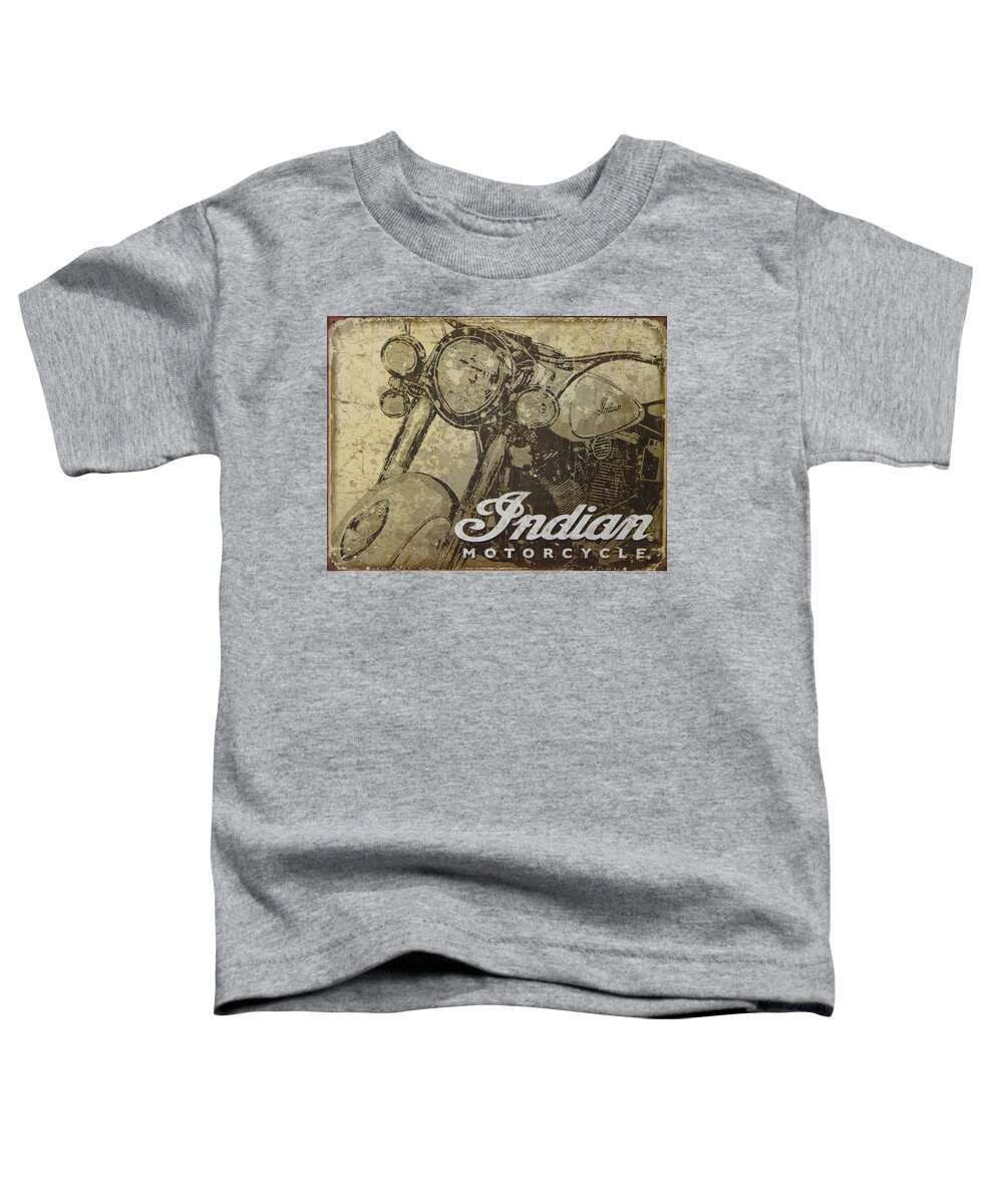 Ndian Motorcycle Poster Toddler T-Shirt featuring the photograph Indian Motorcycle Poster #1 by Wes and Dotty Weber