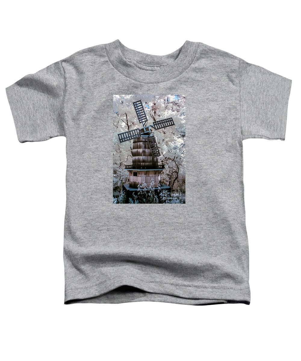 windmill Toddler T-Shirt featuring the photograph Infrared WindMill by Anthony Sacco