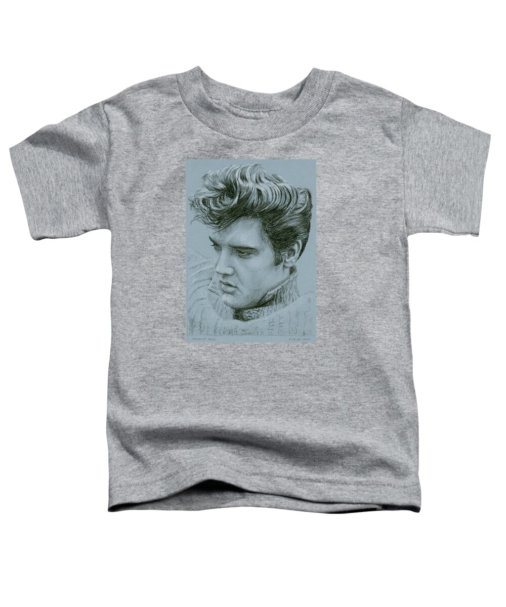 Elvis Toddler T-Shirt featuring the drawing Jailhouse Rock by Rob De Vries