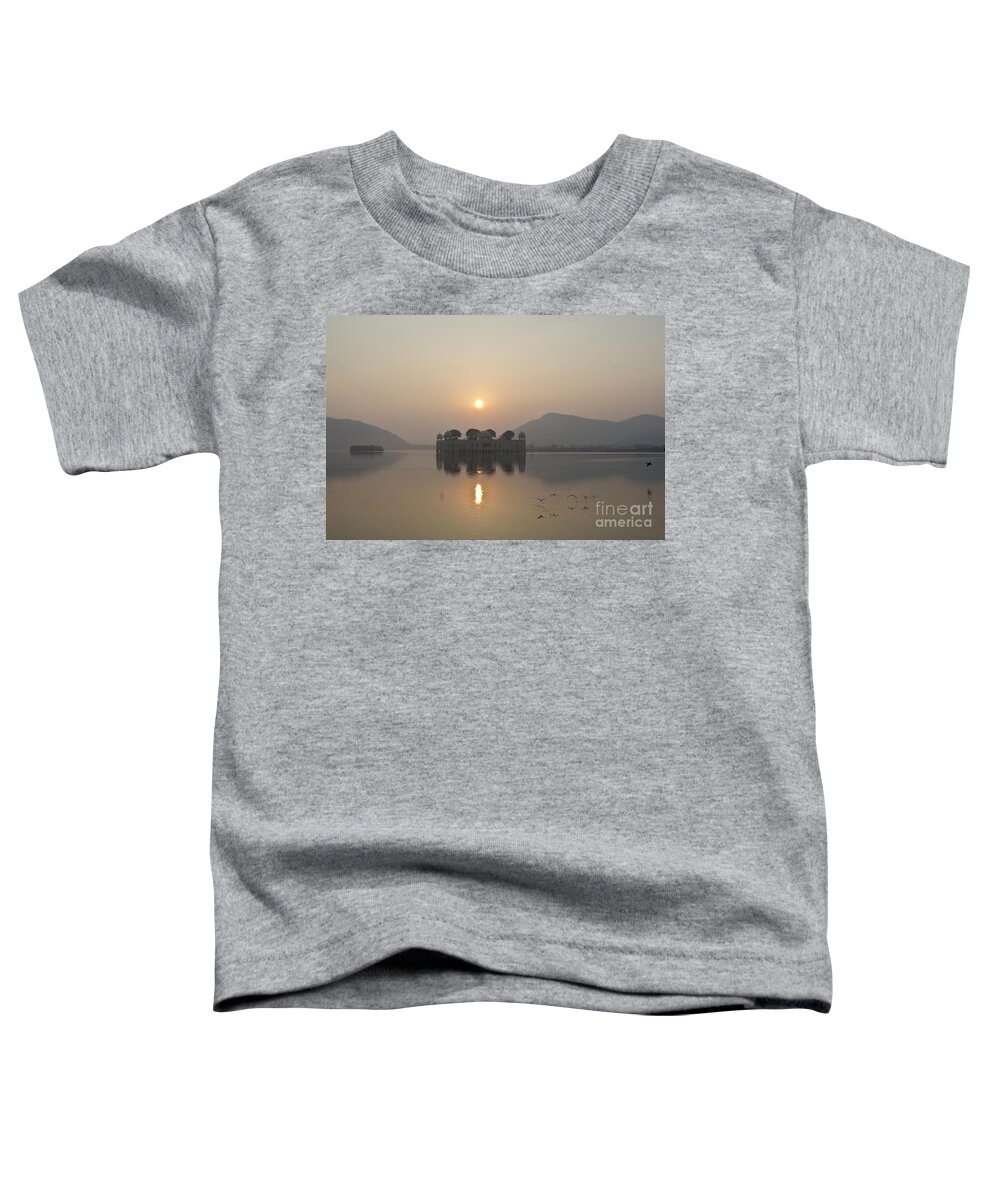 Sunrise Toddler T-Shirt featuring the photograph Jal Mahal in sunrise by Elena Perelman