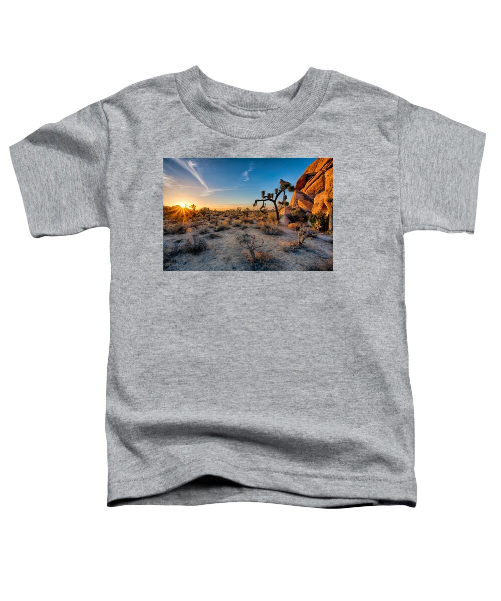 California Toddler T-Shirt featuring the photograph Joshua's Sunset by Peter Tellone