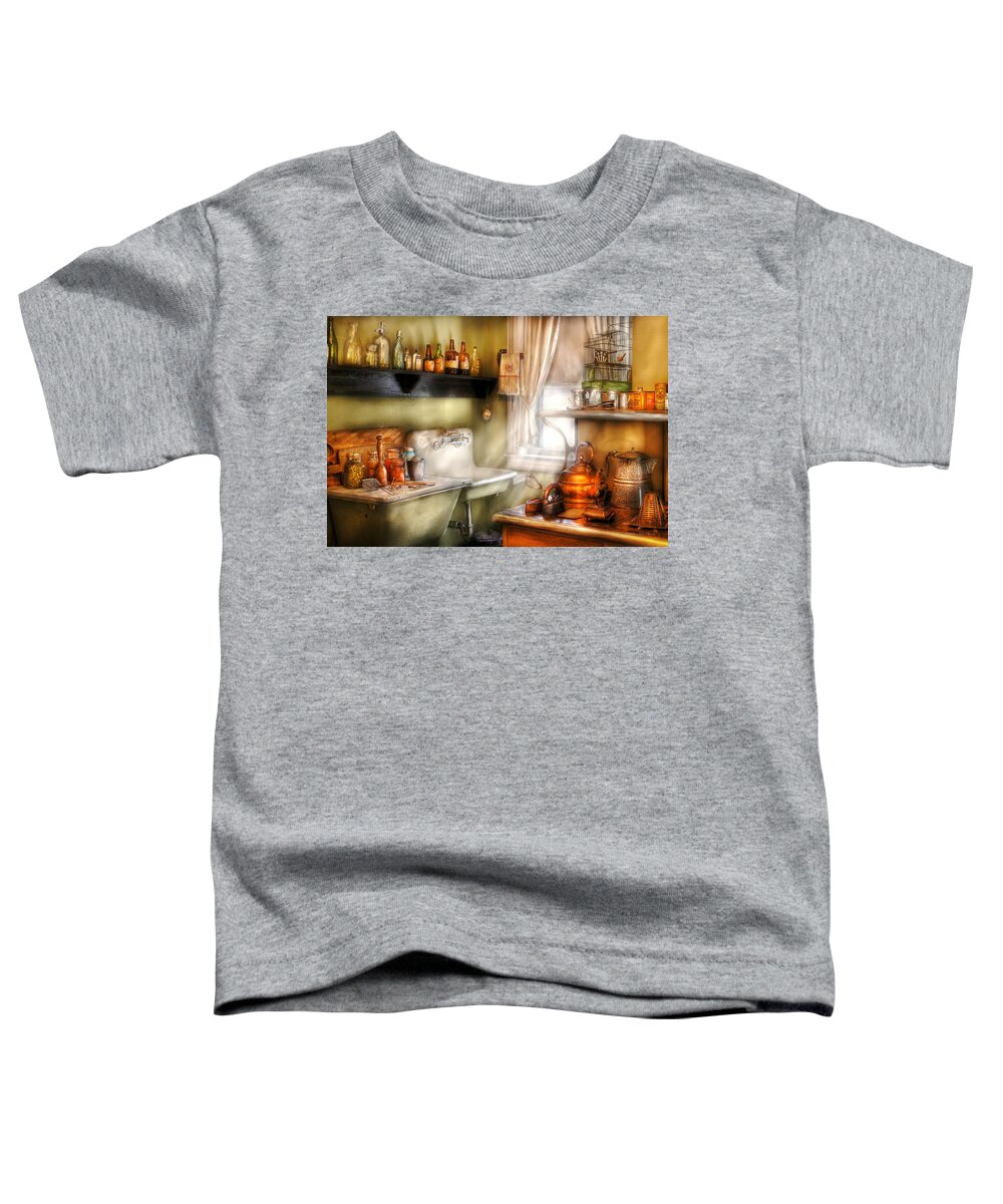 Chef Toddler T-Shirt featuring the photograph Kitchen - Momma's Kitchen by Mike Savad