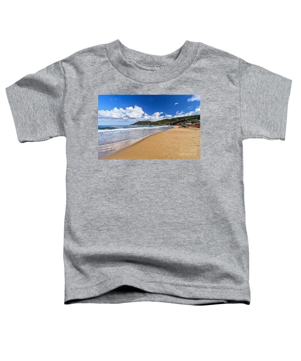 Bay Toddler T-Shirt featuring the photograph La Biodola beach - Isle of elba by Antonio Scarpi