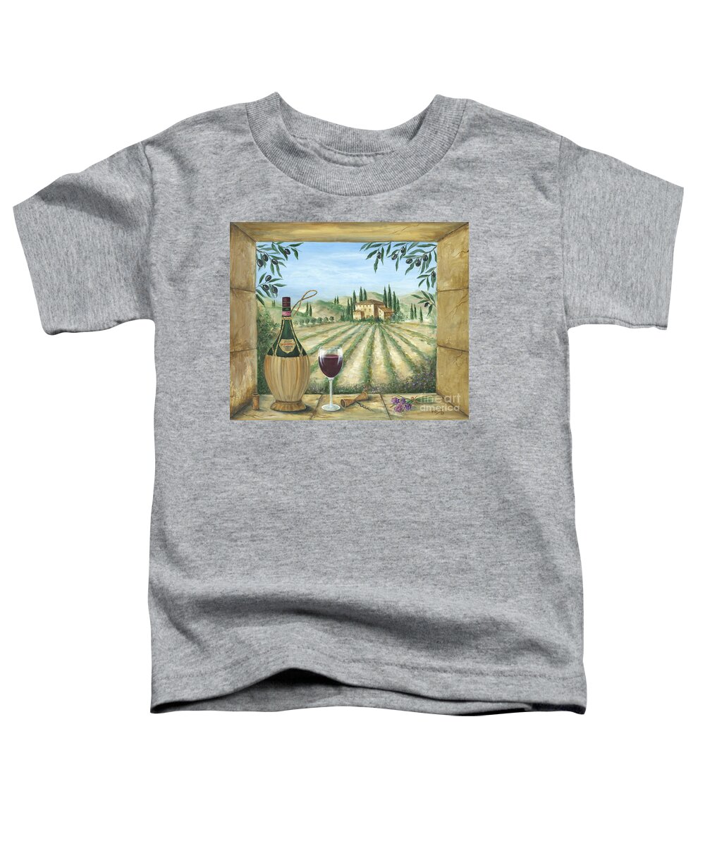 Tuscany Toddler T-Shirt featuring the painting La Dolce Vita by Marilyn Dunlap