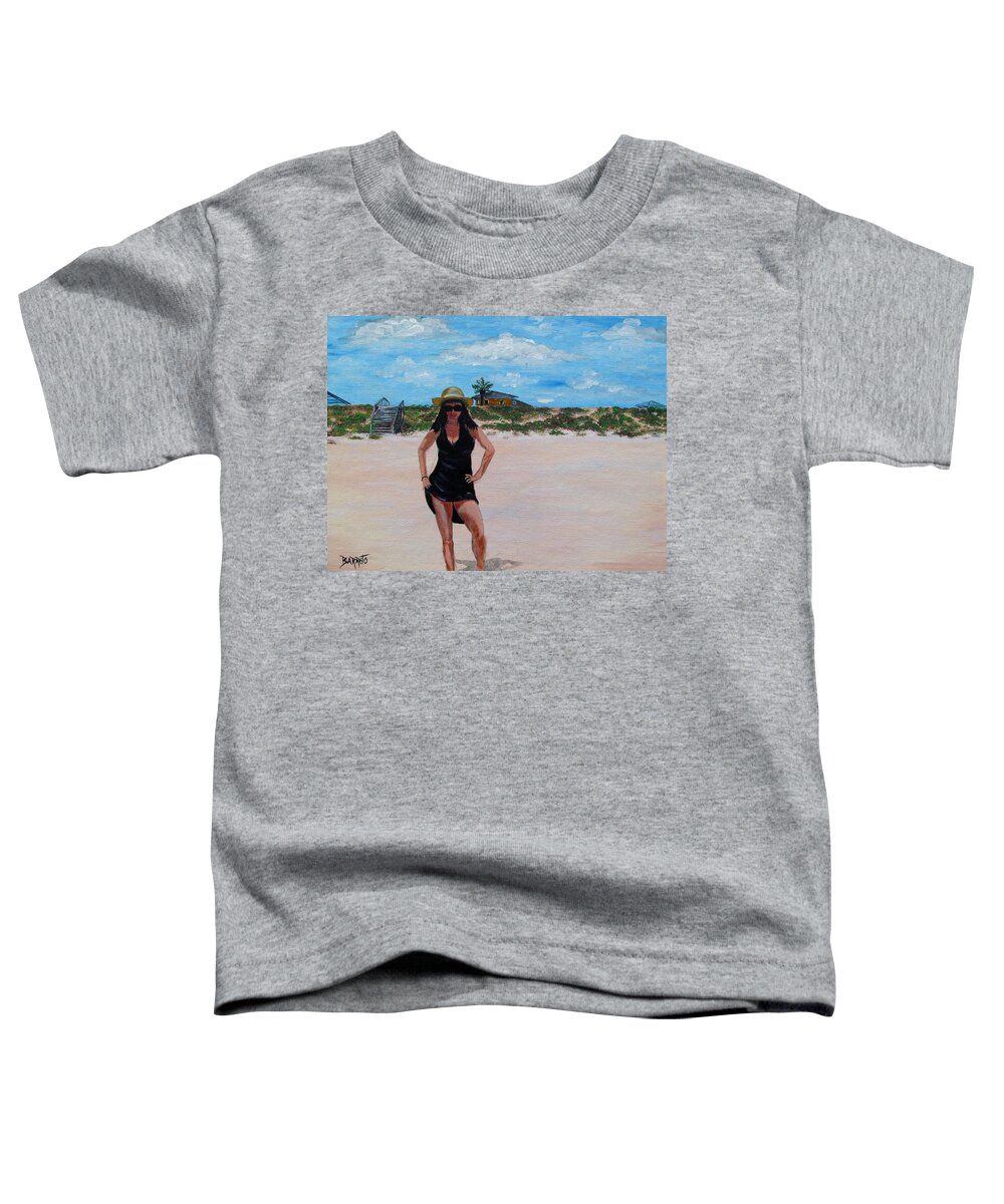 Puerto Rico Toddler T-Shirt featuring the painting La Latina by Gloria E Barreto-Rodriguez