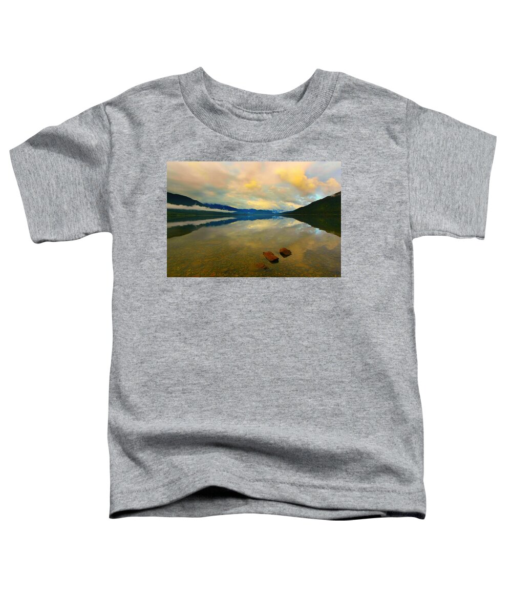 Lake Reflection Toddler T-Shirt featuring the photograph Lake Kaniere New Zealand by Amanda Stadther