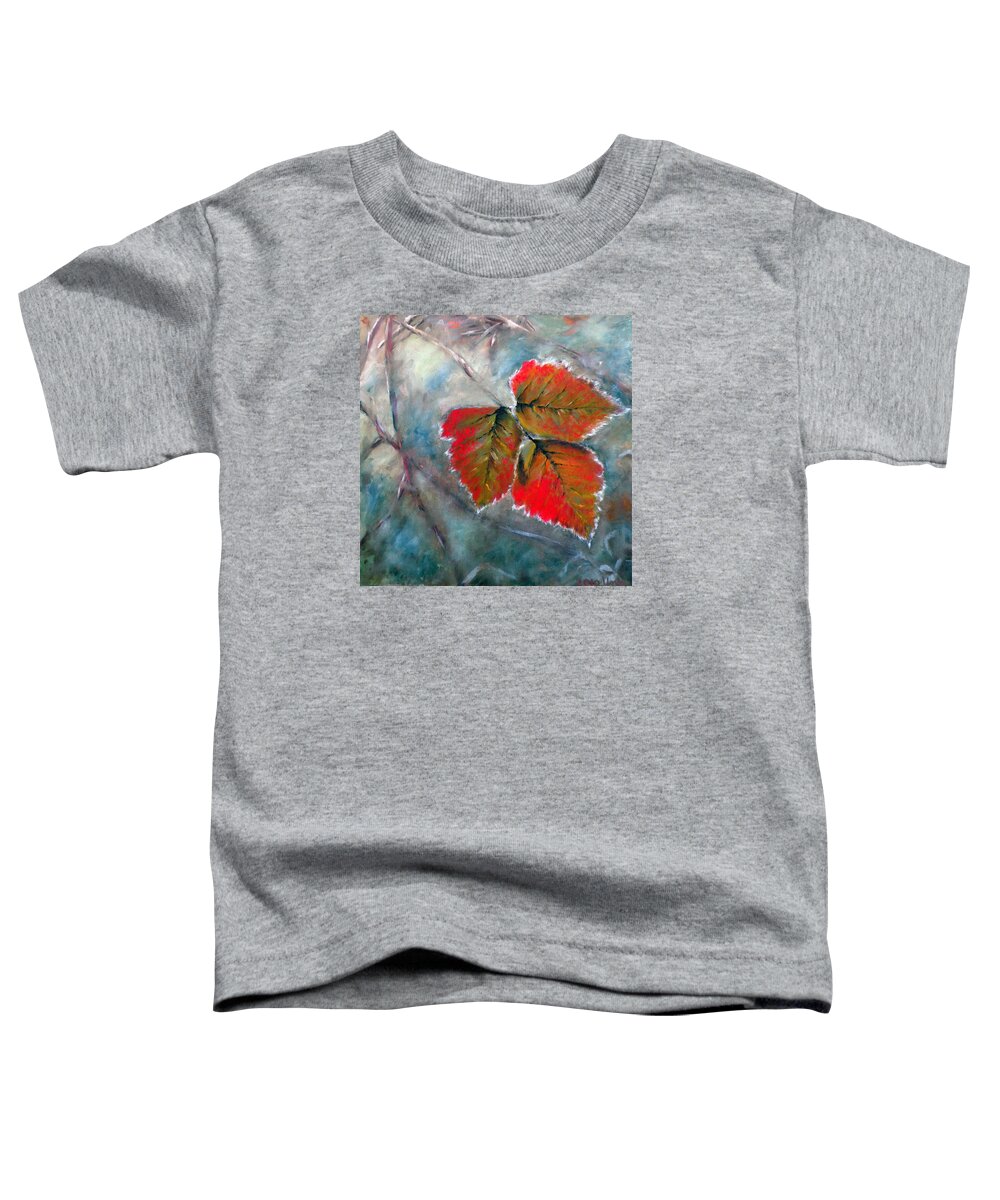 Leaves Toddler T-Shirt featuring the painting Leaves by Uma Krishnamoorthy