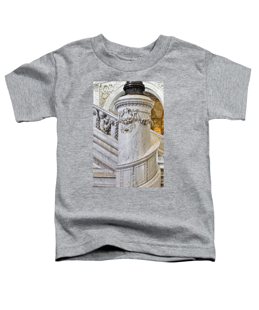 Us Library Of Congress Toddler T-Shirt featuring the photograph Library Of Congress Cherubs by Susan Candelario
