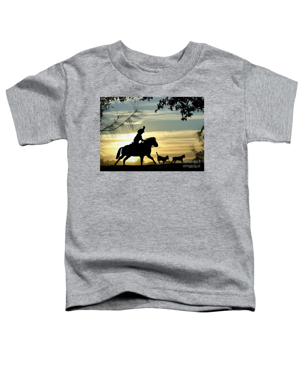 Cowboy Toddler T-Shirt featuring the photograph Lil' Cowboy by Stephanie Laird