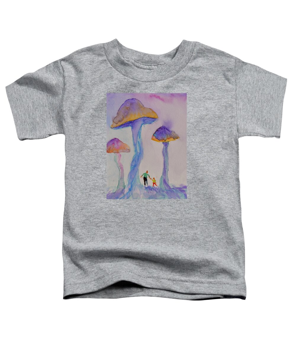 Beverley Harper Tinsley Toddler T-Shirt featuring the painting Little People by Beverley Harper Tinsley