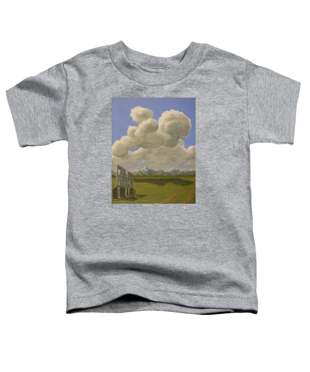 Drive In Toddler T-Shirt featuring the painting Long Intermission by Jack Malloch