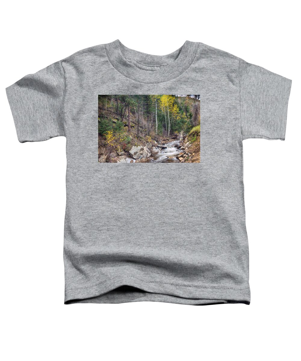 Colorado Toddler T-Shirt featuring the photograph Looking Up the South St Vrain Canyon by James BO Insogna