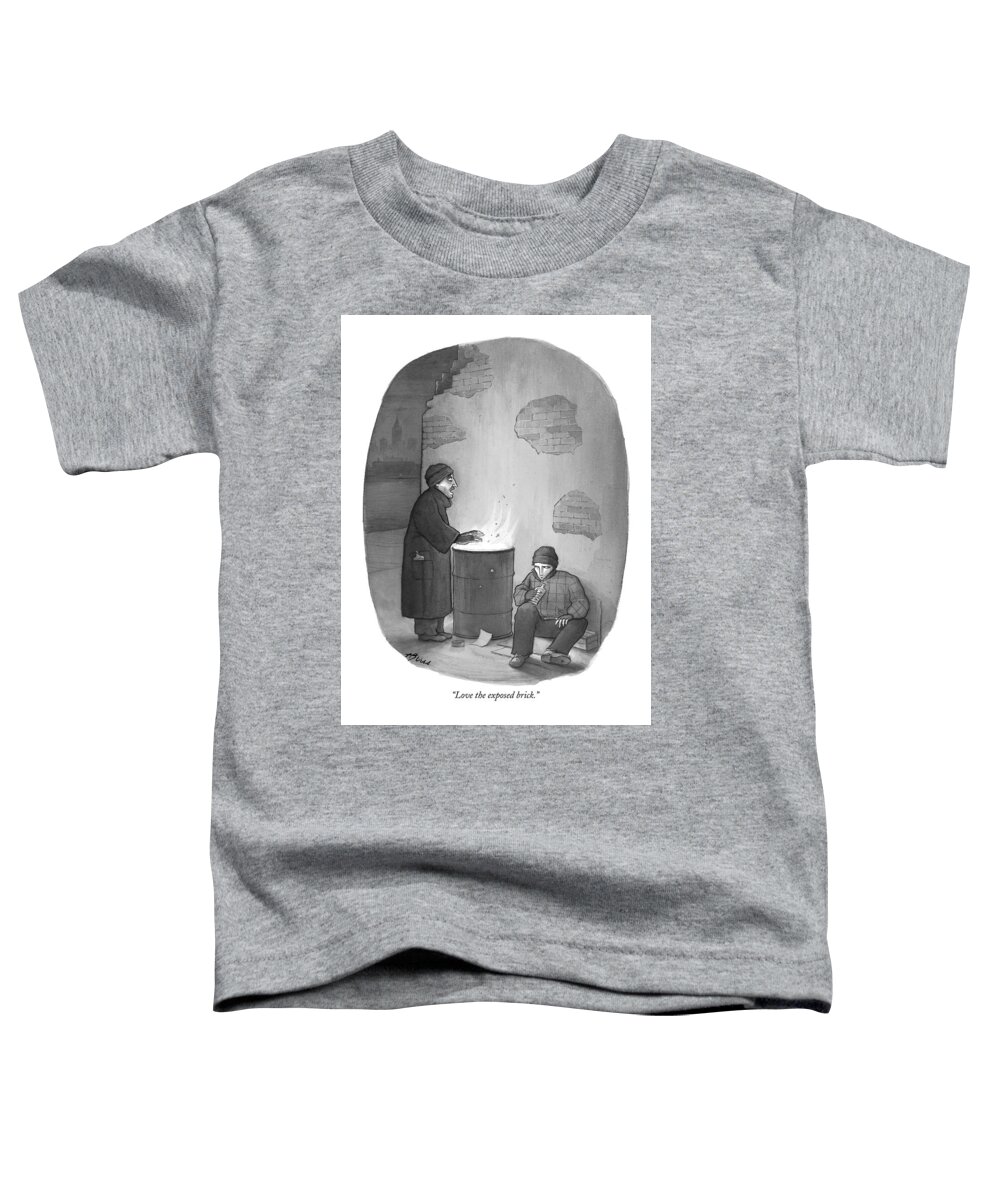 Bricks Toddler T-Shirt featuring the drawing Love The Exposed Brick by Harry Bliss