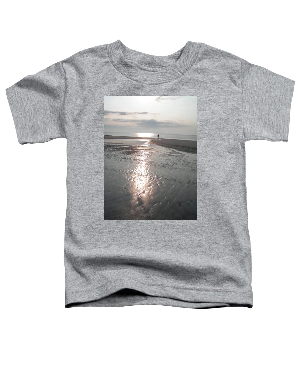 Beach Toddler T-Shirt featuring the photograph Low Tide Reflection by Deborah Ferree