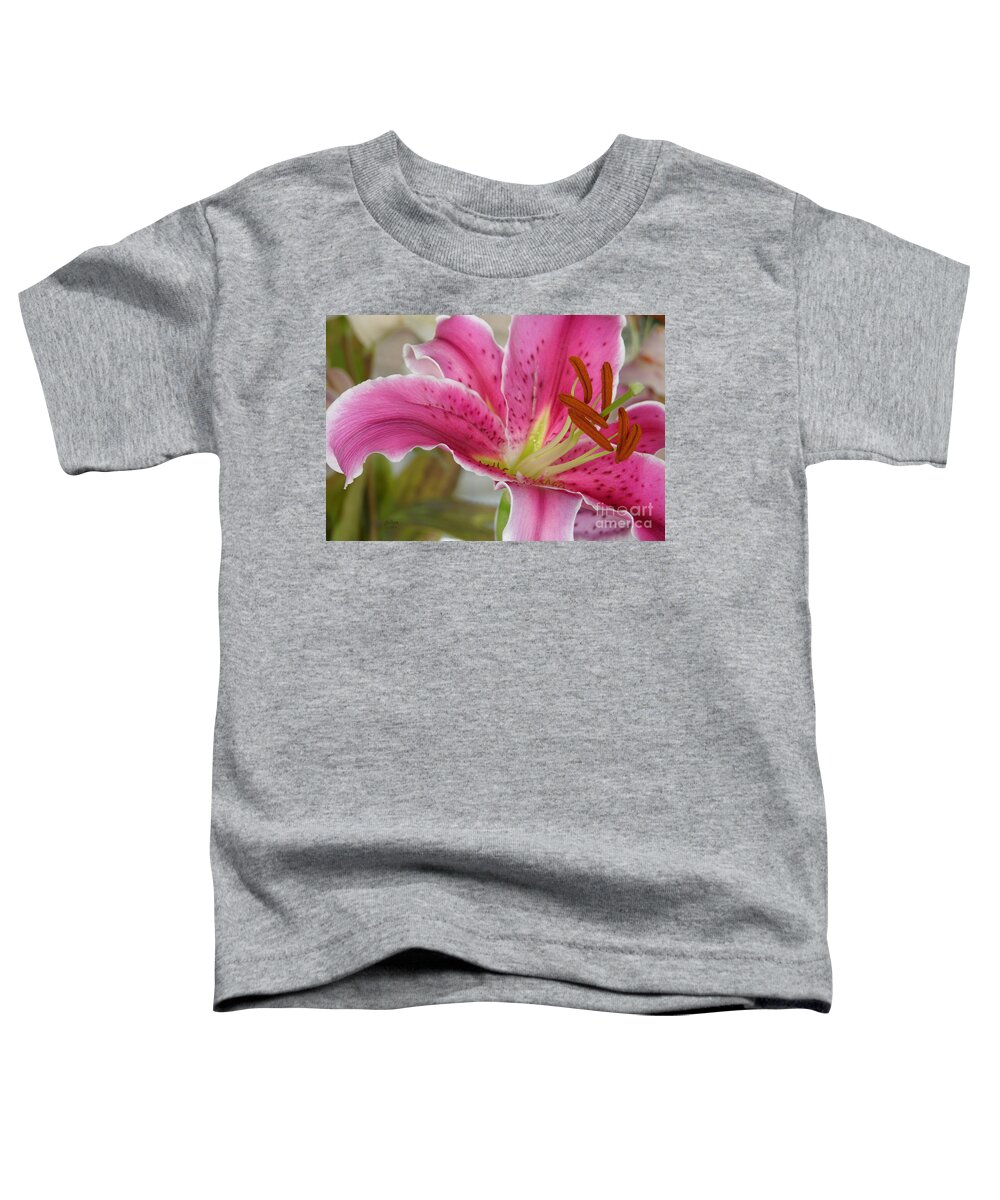 Magenta Tiger Lily Toddler T-Shirt featuring the photograph Magenta Tiger Lily by Julianne Felton
