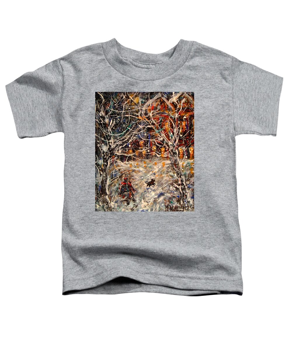 Landscape Toddler T-Shirt featuring the painting Magical Night by Natalie Holland