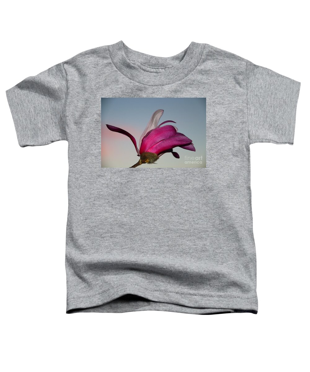 Beautiful Toddler T-Shirt featuring the photograph Magnolia Blossom in the Sunset by Amanda Mohler
