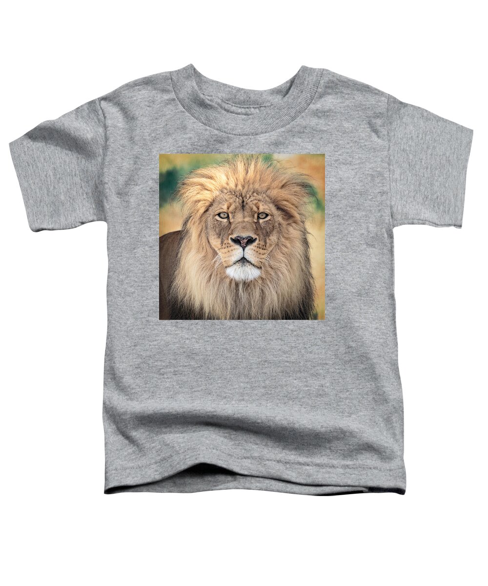 Lion Toddler T-Shirt featuring the photograph Majestic King by Everet Regal