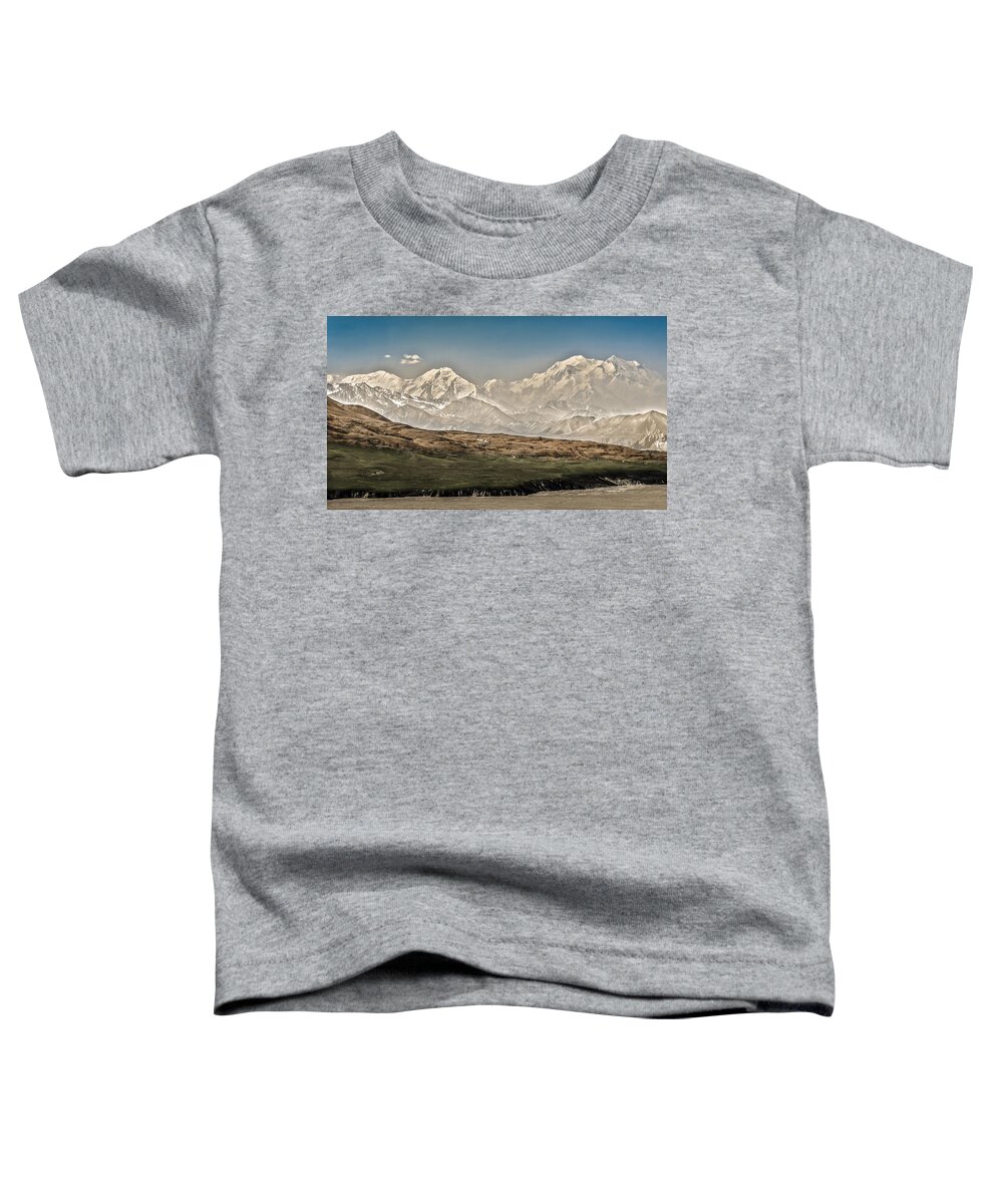 Penny Lisowski Toddler T-Shirt featuring the photograph Majestic Mount McKinley by Penny Lisowski