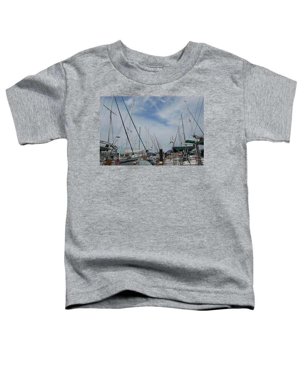 Sailboats Toddler T-Shirt featuring the photograph Marina Life by Christopher James