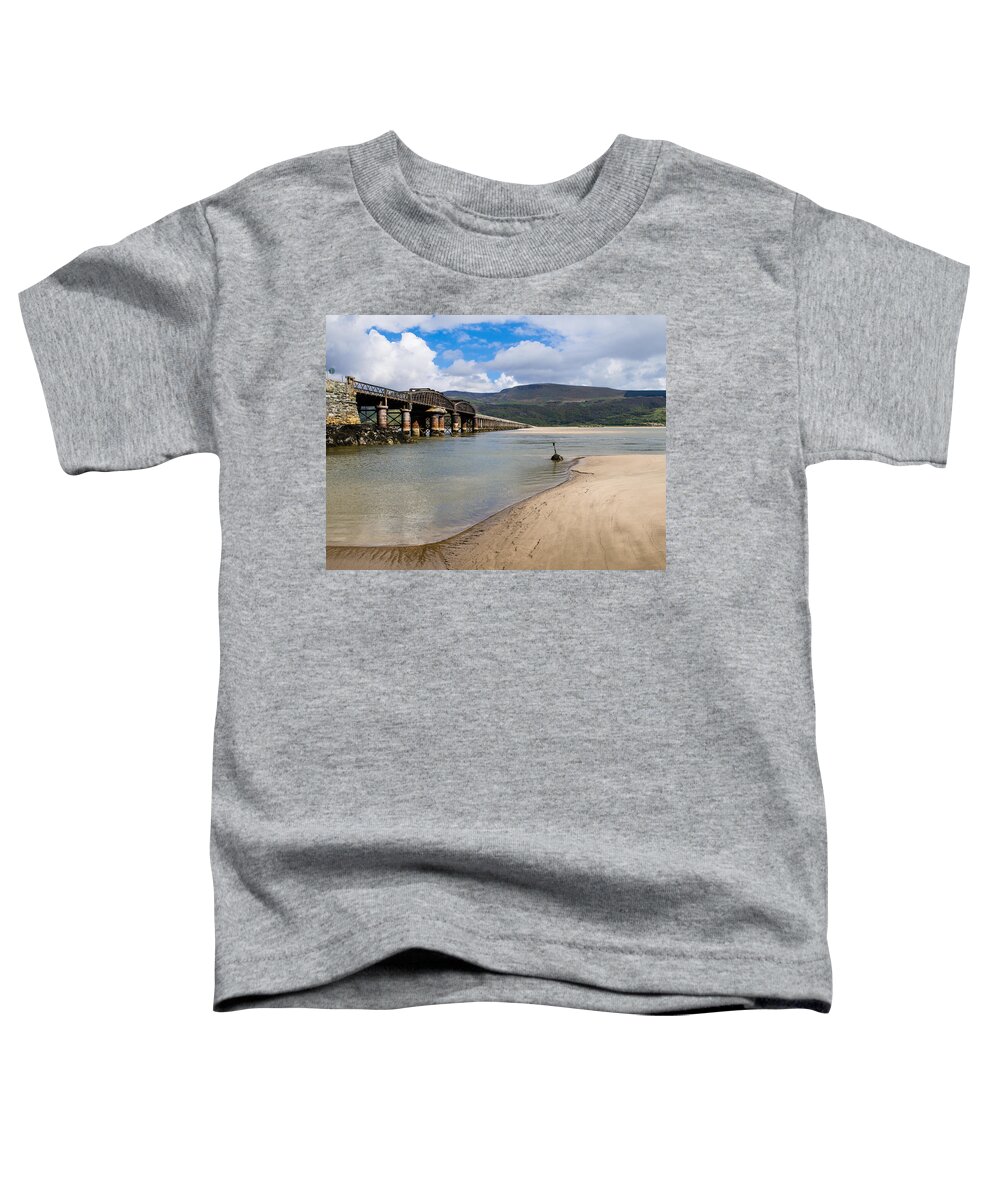 Barmouth Toddler T-Shirt featuring the photograph Mawddach Rail Bridge by Mark Llewellyn