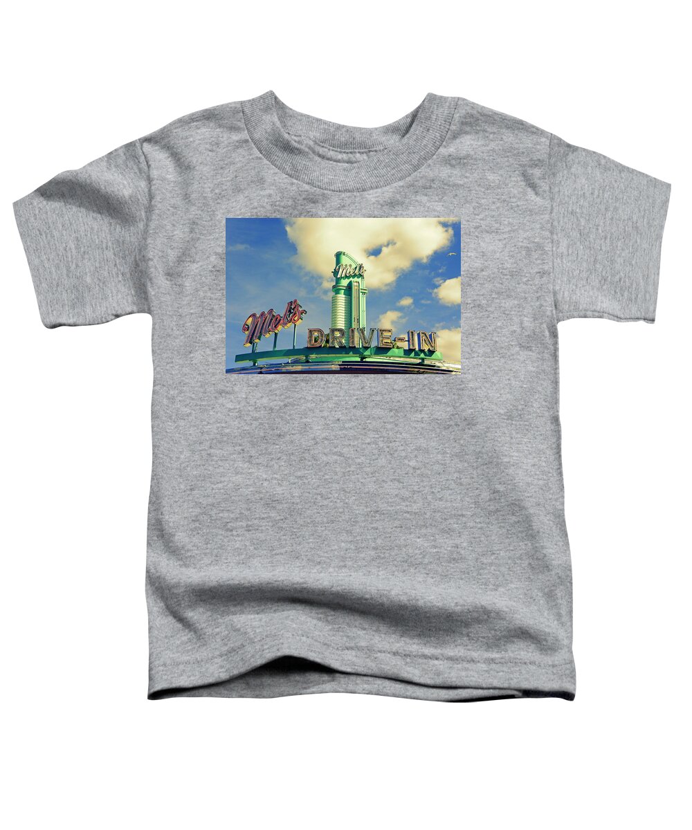 Mels Drive In Toddler T-Shirt featuring the photograph Mel's by Laurie Perry