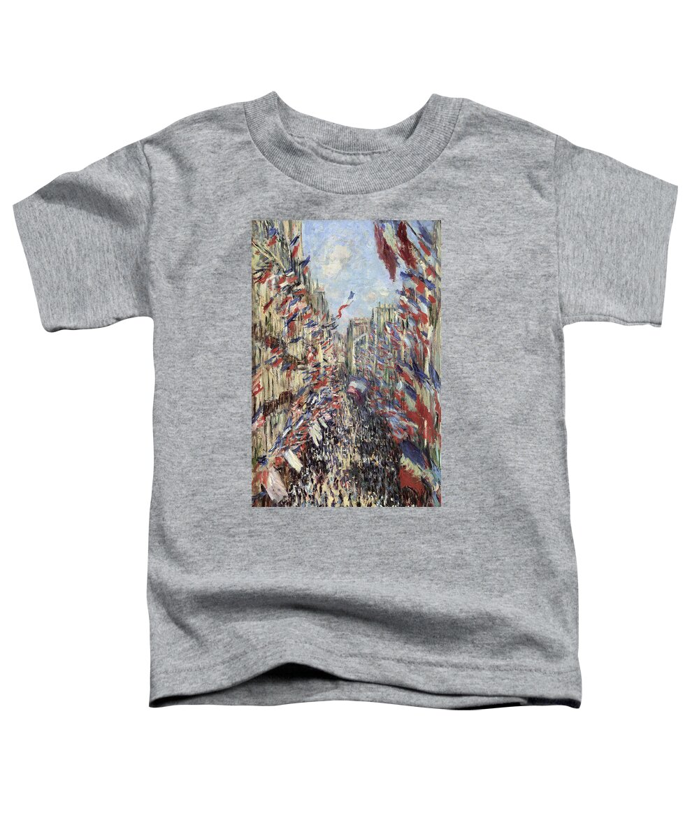 1878 Toddler T-Shirt featuring the painting Monet Celebration, 1878 by Claude Monet
