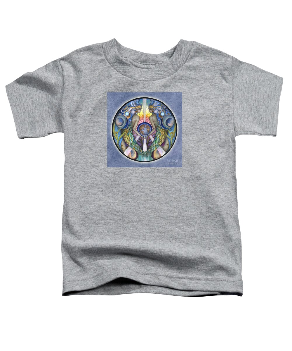 Mandala Art Toddler T-Shirt featuring the painting Mother Ocean Mandala by Jo Thomas Blaine