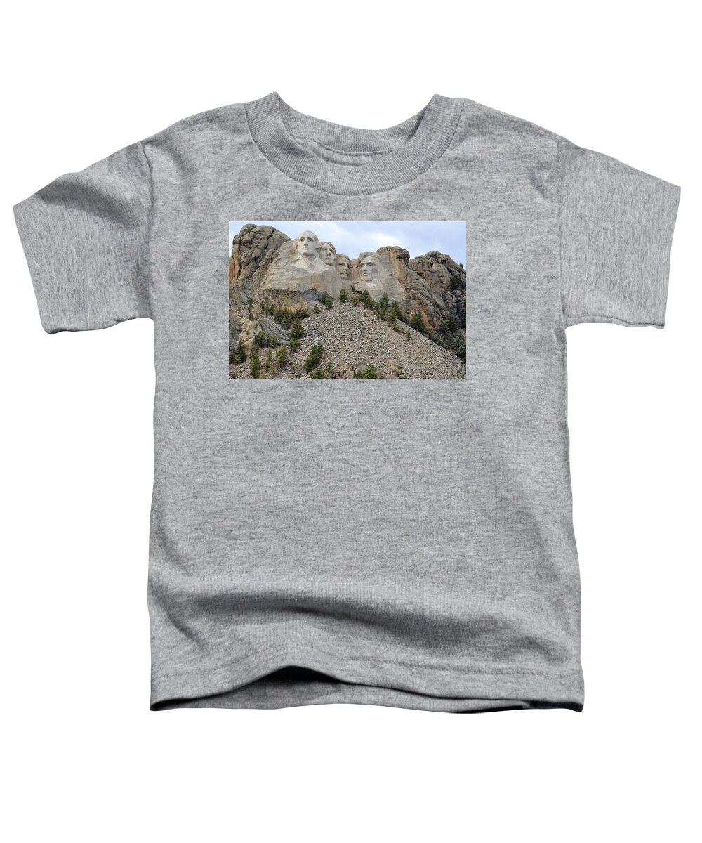 Mount Rushmore Toddler T-Shirt featuring the photograph Mount Rushmore In South Dakota by Clarice Lakota