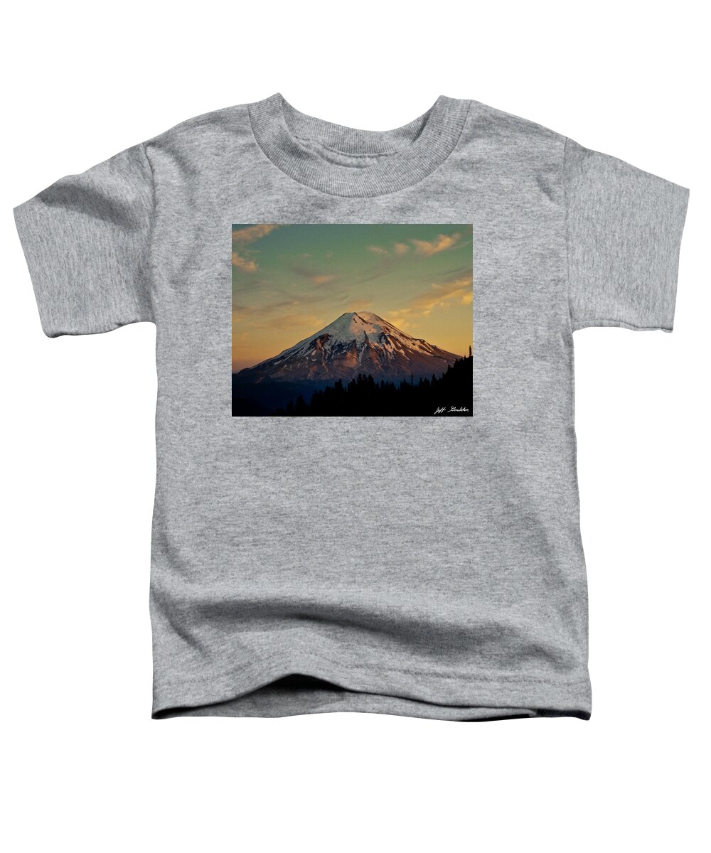 Awe Toddler T-Shirt featuring the photograph Mount Saint Helens at Sunset Before the Eruption by Jeff Goulden