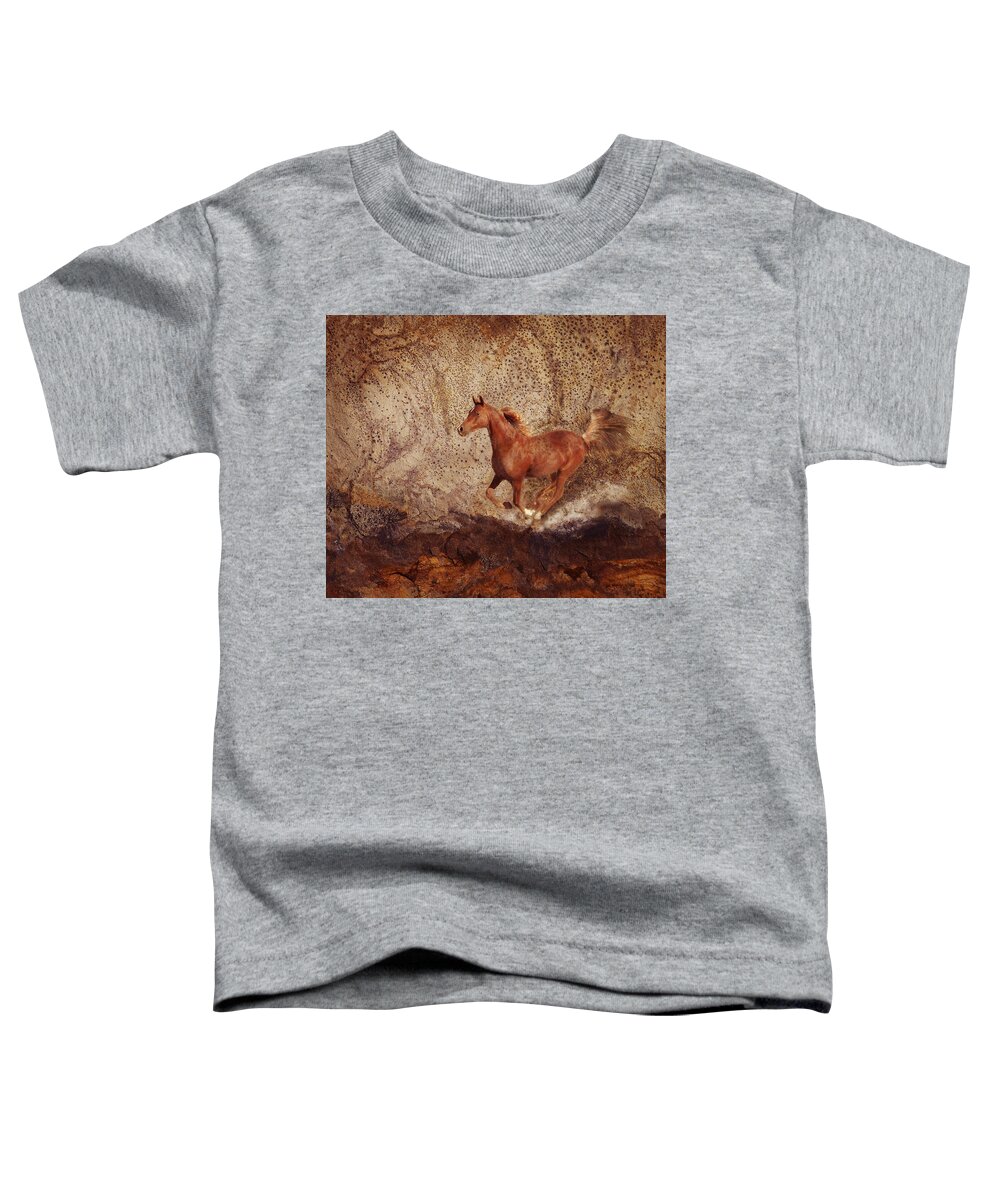 Stone Horse Art Toddler T-Shirt featuring the photograph Movin' On by Melinda Hughes-Berland