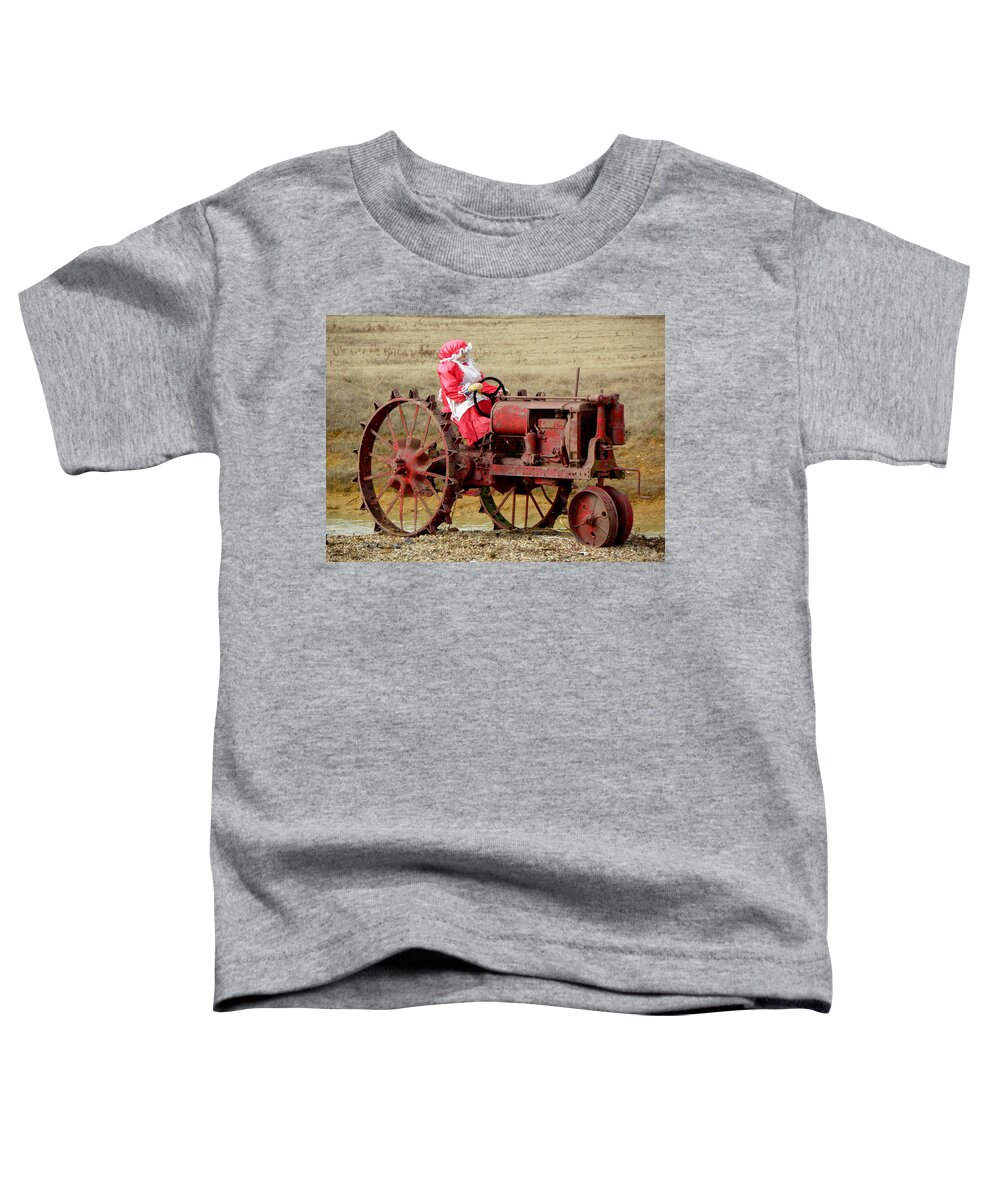 Mrs Claus Toddler T-Shirt featuring the photograph Mrs Claus Going Country by Kim Galluzzo