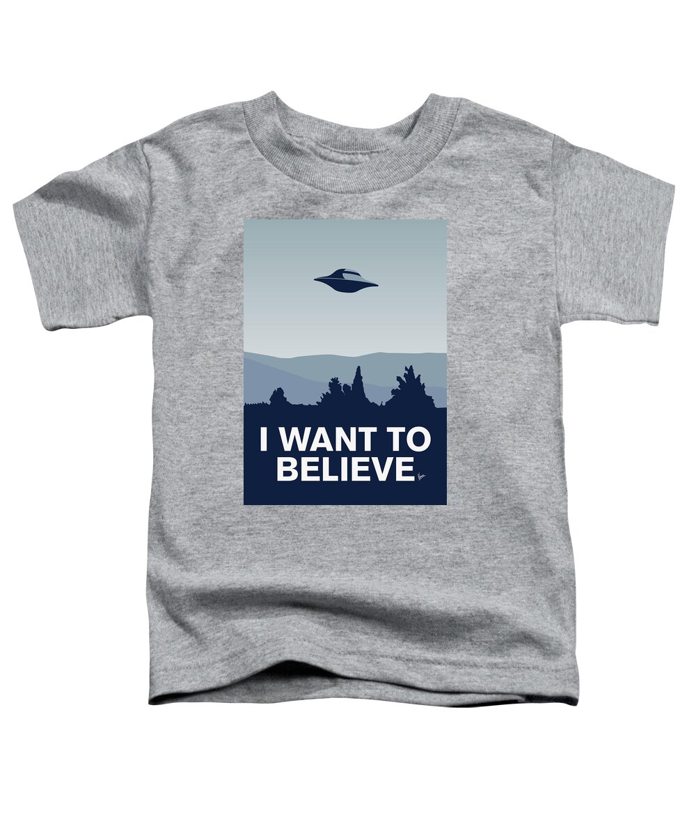 Classic Toddler T-Shirt featuring the digital art My I want to believe minimal poster-xfiles by Chungkong Art