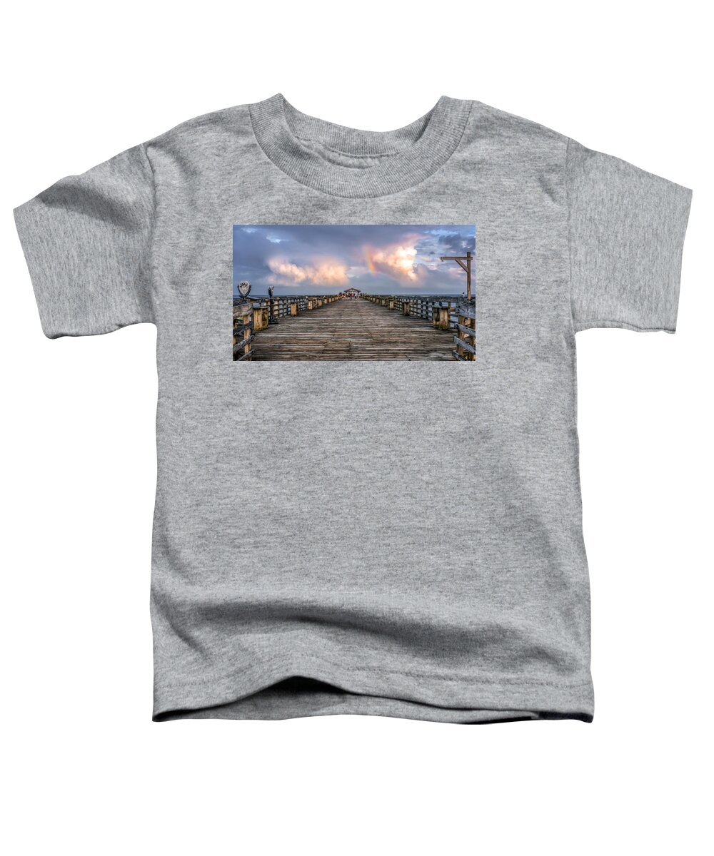 Atlantic Toddler T-Shirt featuring the photograph Myrtle Beach Rainbow by Traveler's Pics