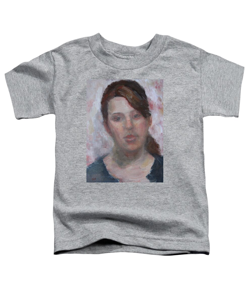 Quin Sweetman Toddler T-Shirt featuring the painting Neisje by Quin Sweetman