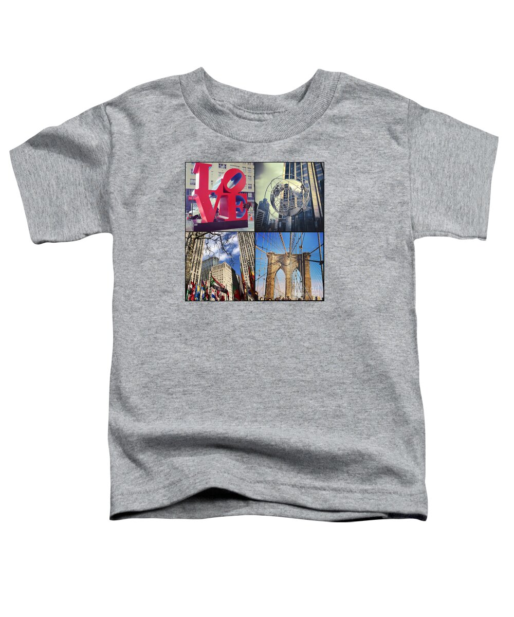 New York Toddler T-Shirt featuring the photograph New York Sights by Kerri Farley