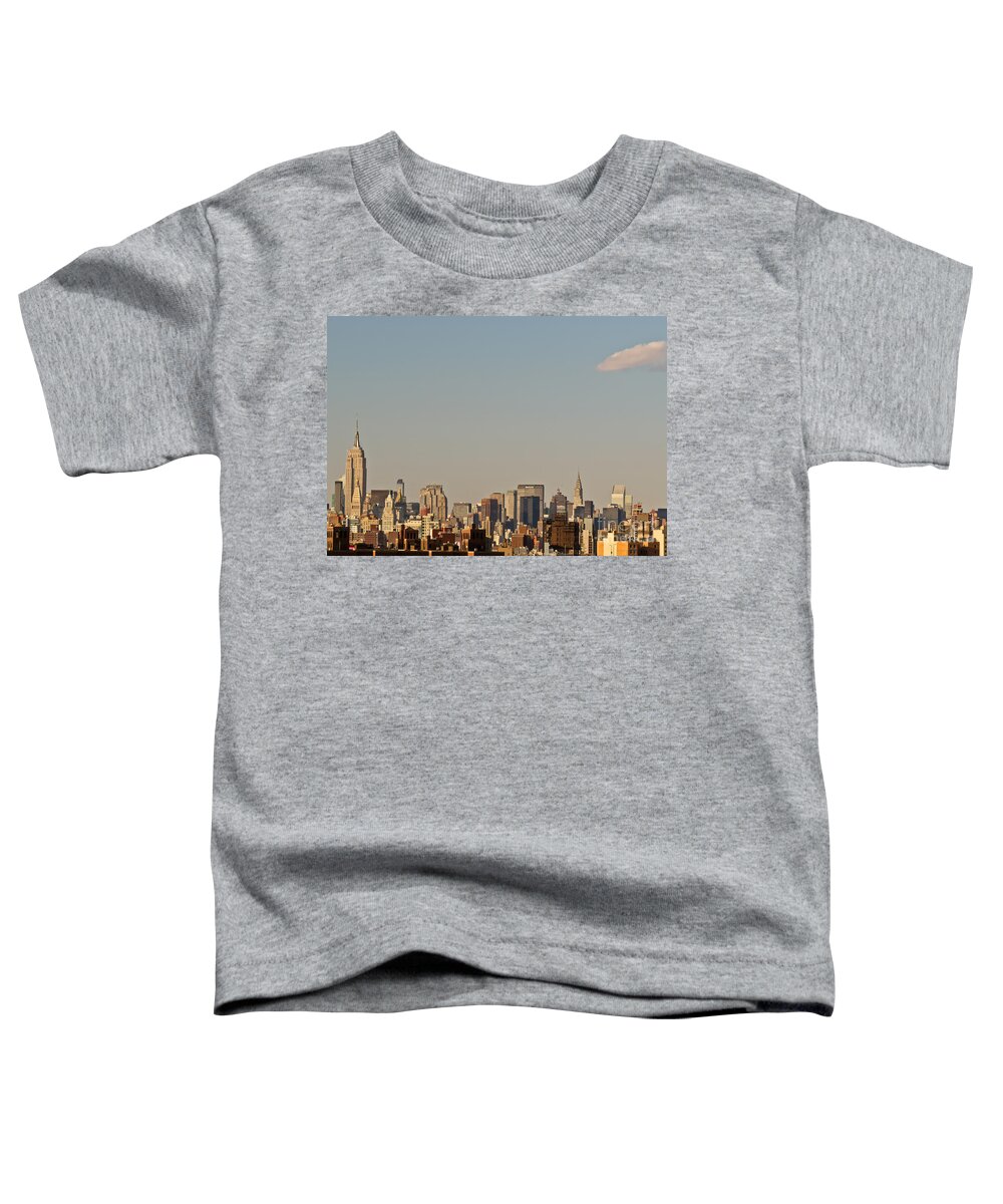 New York Skyline Toddler T-Shirt featuring the photograph New York Skyline by Kerri Farley