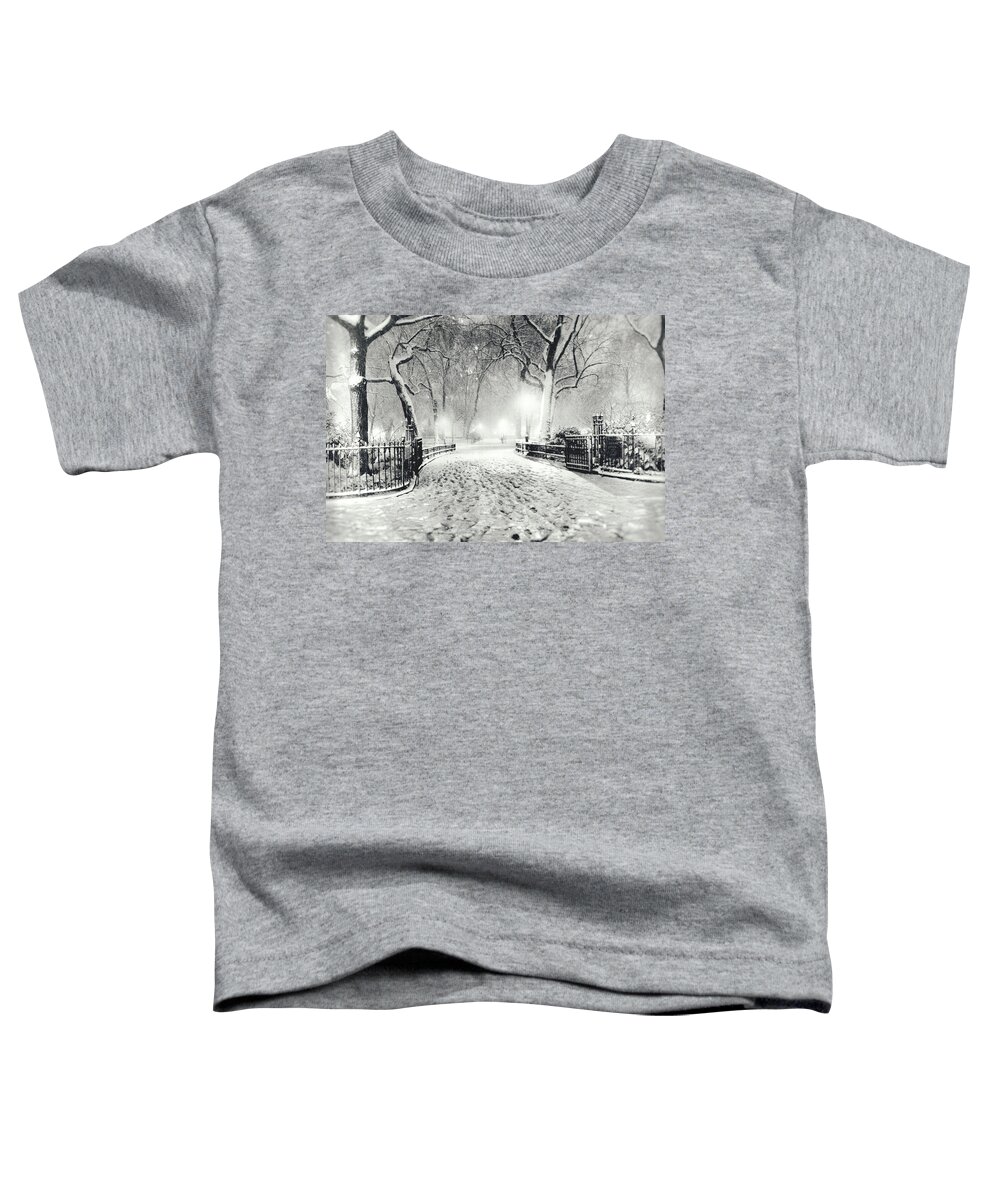Nyc Toddler T-Shirt featuring the photograph New York Winter Landscape - Madison Square Park Snow by Vivienne Gucwa