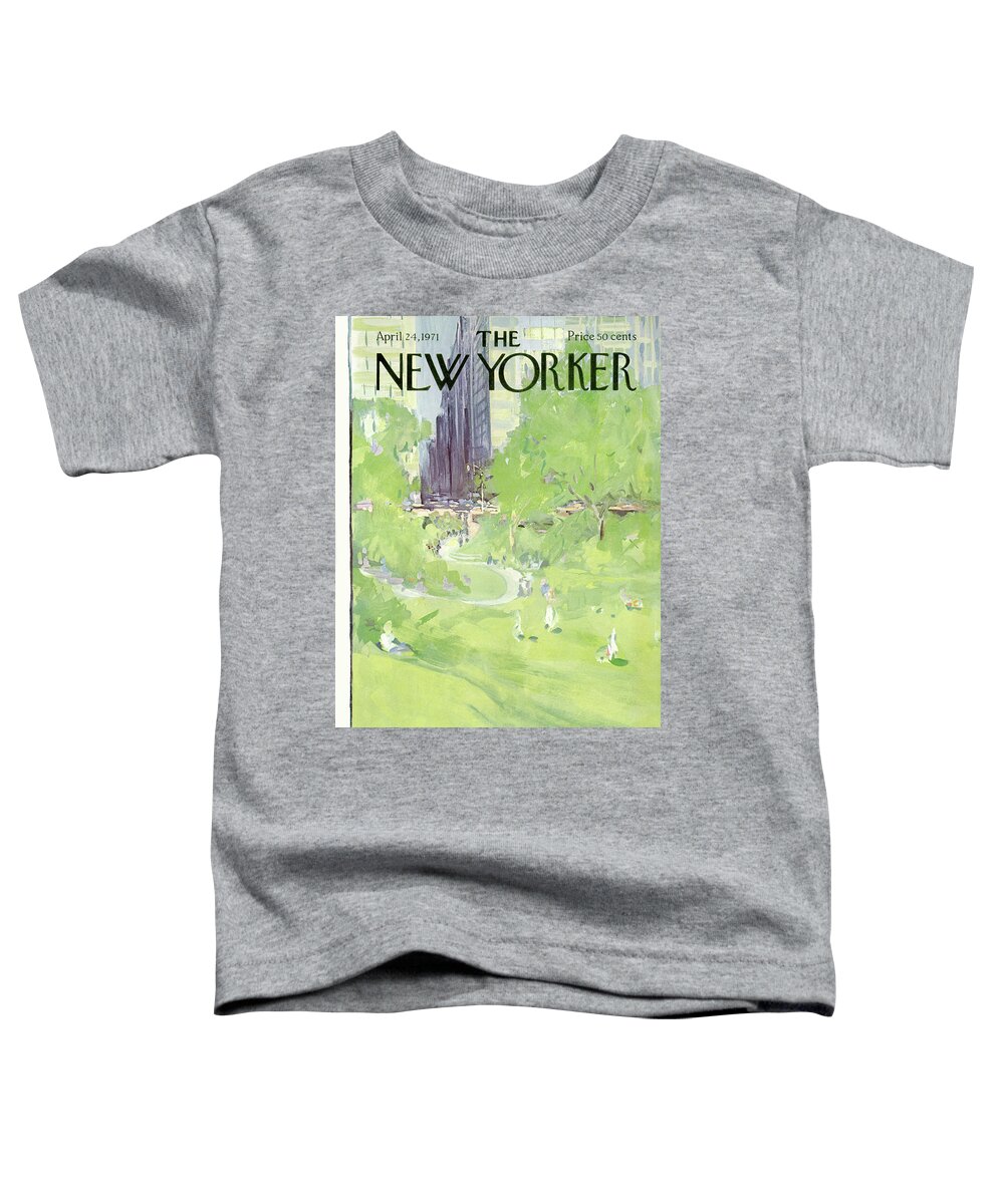 Urban Toddler T-Shirt featuring the painting New Yorker April 24th, 1971 by Arthur Getz