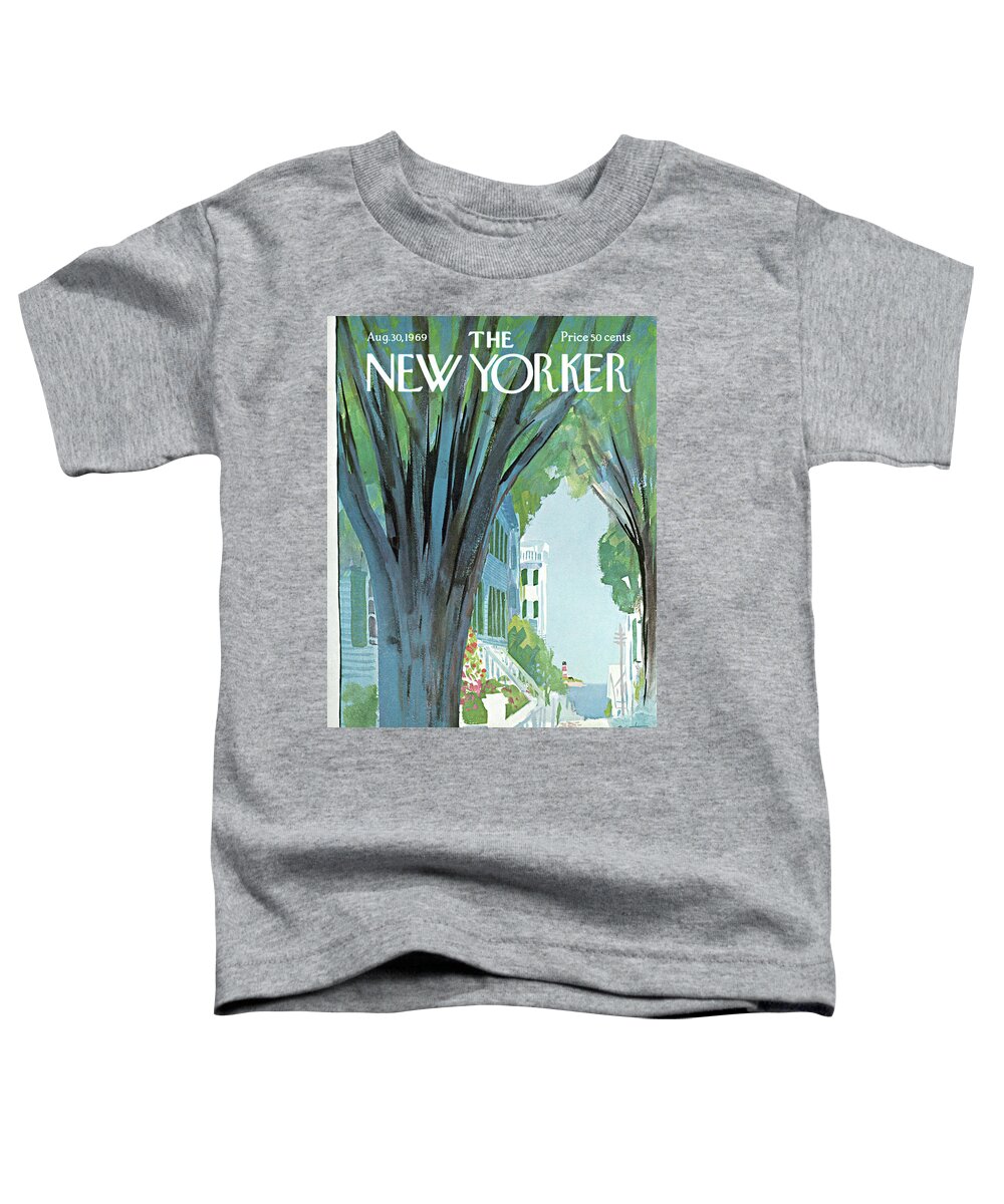 Arthur Getz Agt Toddler T-Shirt featuring the painting New Yorker August 30th, 1969 by Arthur Getz