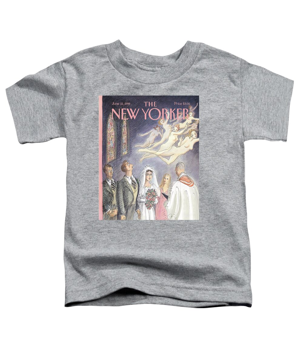 And Forsaking All Others Artkey 50947 Eso Edward Sorel Toddler T-Shirt featuring the painting New Yorker June 15th, 1998 by Edward Sorel