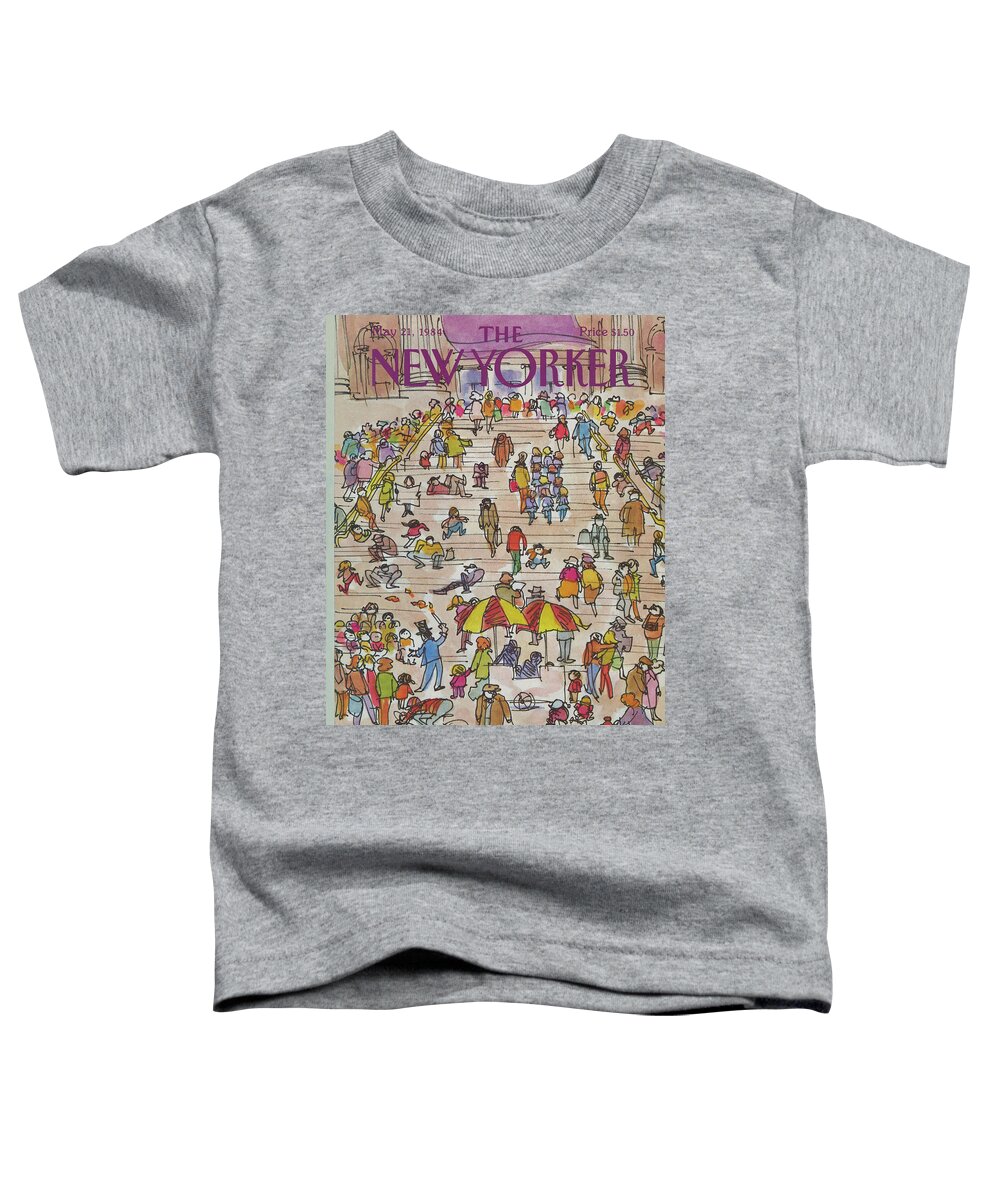Metropolitan Museum Toddler T-Shirt featuring the painting New Yorker May 21st, 1984 by James Stevenson
