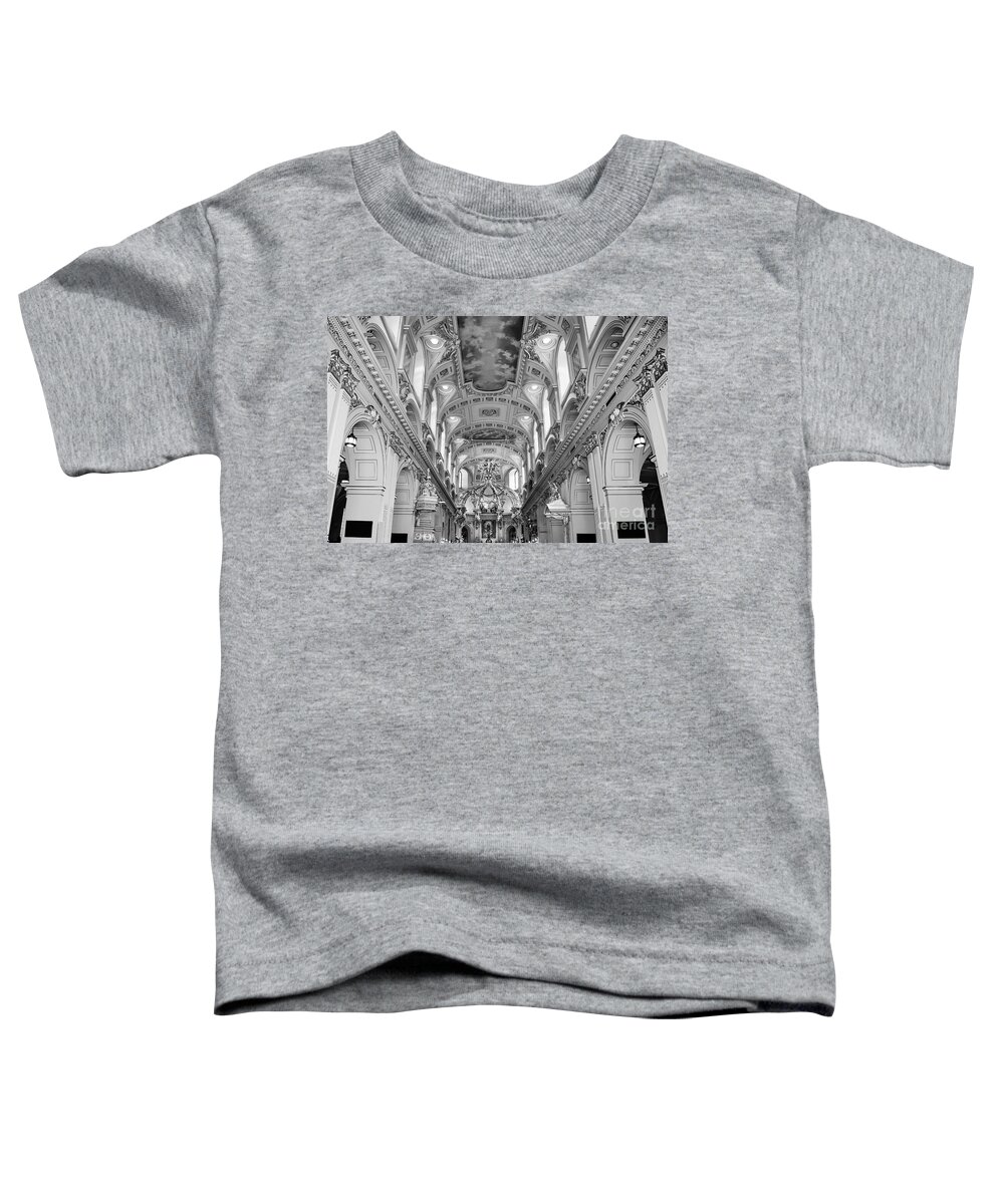 Notre Dame Toddler T-Shirt featuring the photograph Notre-Dame Basilica by Bianca Nadeau