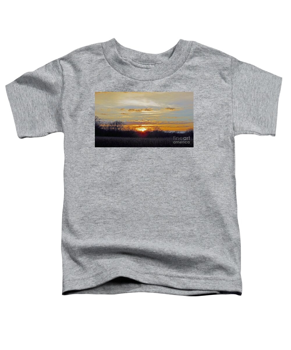 Sunset Toddler T-Shirt featuring the photograph November Sunset by Kay Novy