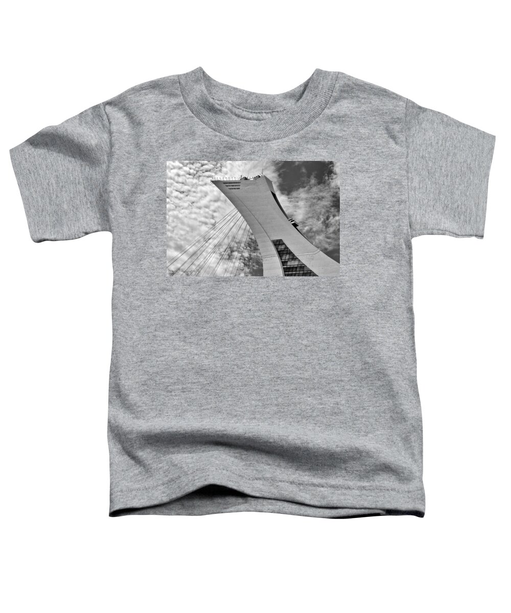B/w Toddler T-Shirt featuring the photograph Olympic Stadium by Eunice Gibb
