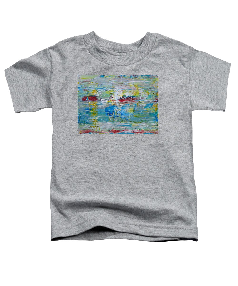 Derek Kaplan Art Toddler T-Shirt featuring the painting Opt.35.14 Dreaming With Music by Derek Kaplan