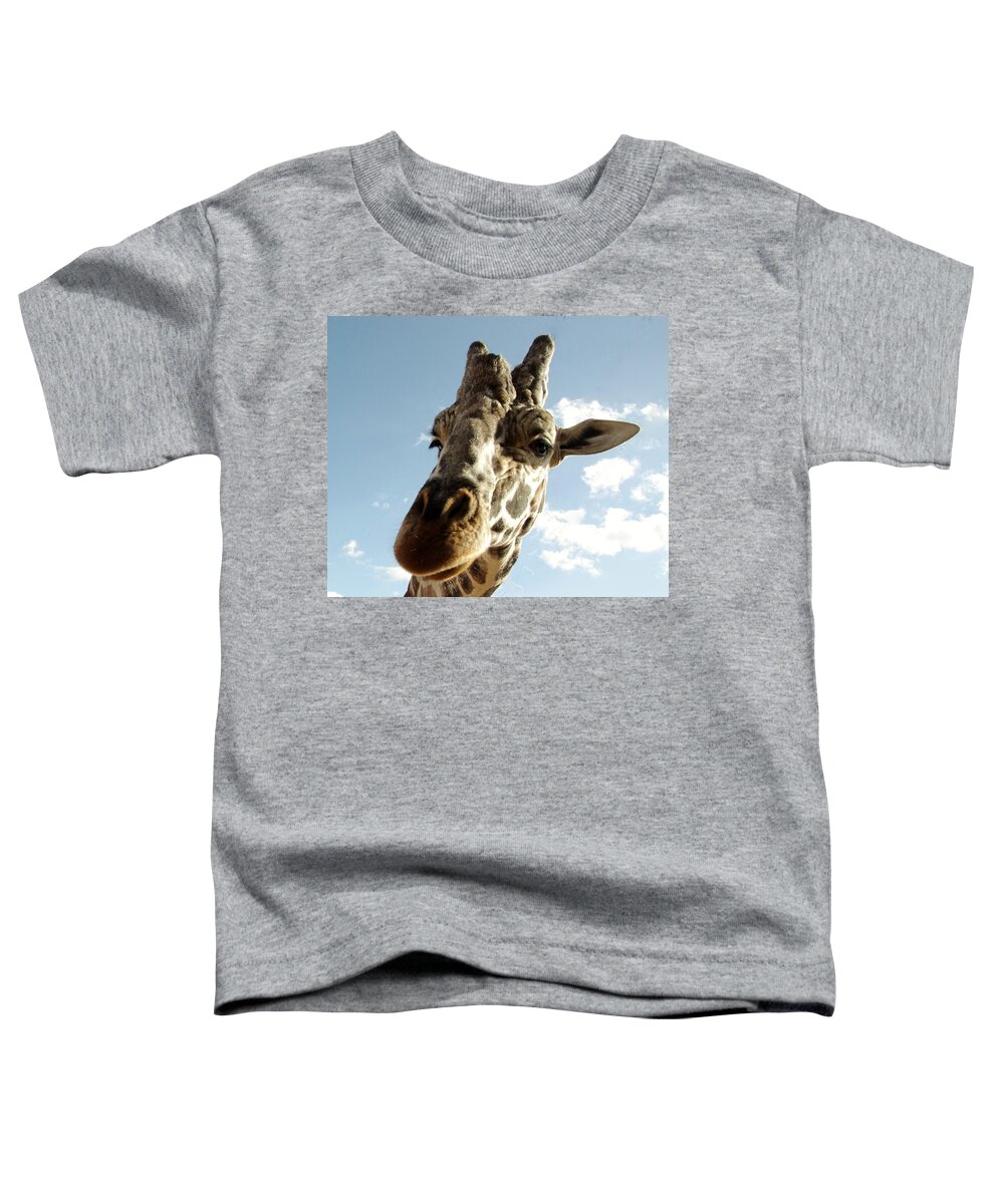 Out Of Africa Toddler T-Shirt featuring the photograph Out of Africa Reticulated giraffe by Phyllis Spoor